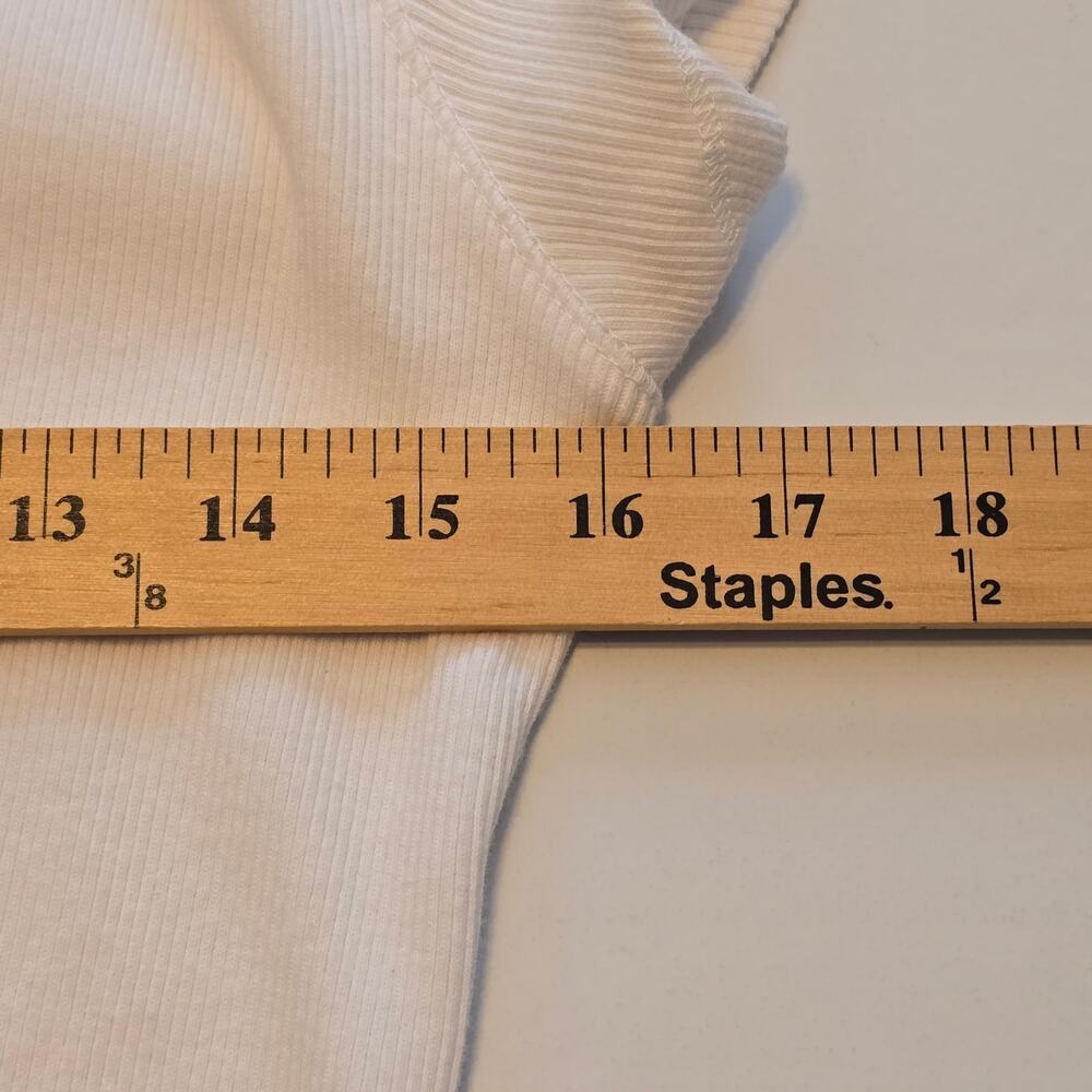 Lauren Ralph Lauren Top Womens Size XL White Short Sleeve Minimalist Neutral - Picture 7 of 8